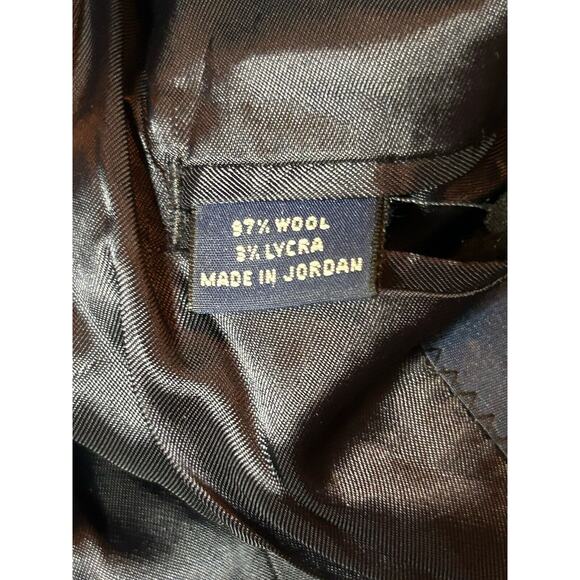 Brooks Brother 346 Suit Jacket Mens 42L Black Wool Blazer Sport Coat Long Sleeve - Picture 4 of 13